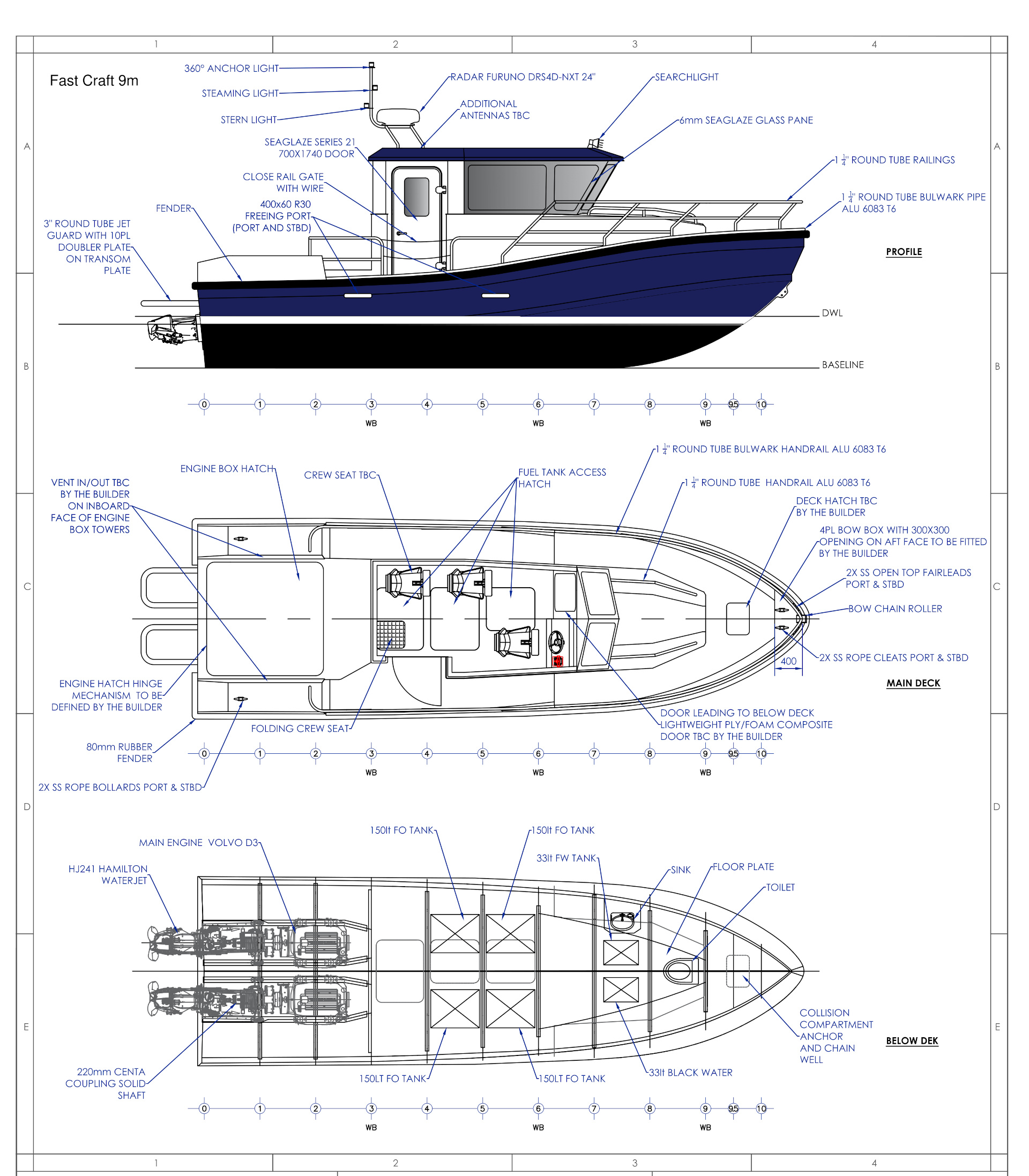 Aluminium Fast Craft 9m 30 knots